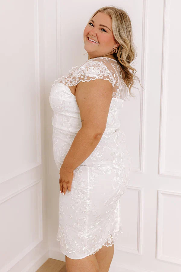 Feel The Spark Embroidered Mini Dress Curves