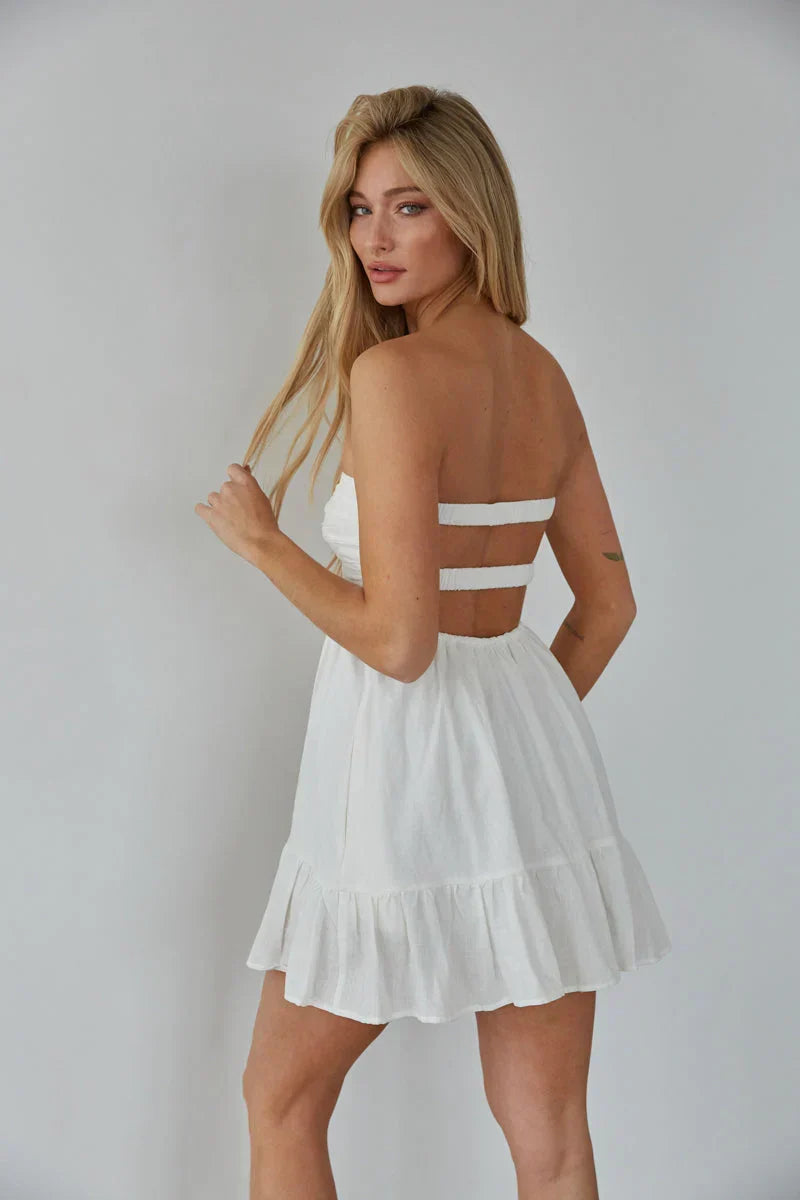 Savannah Strapless Twist Front Romper