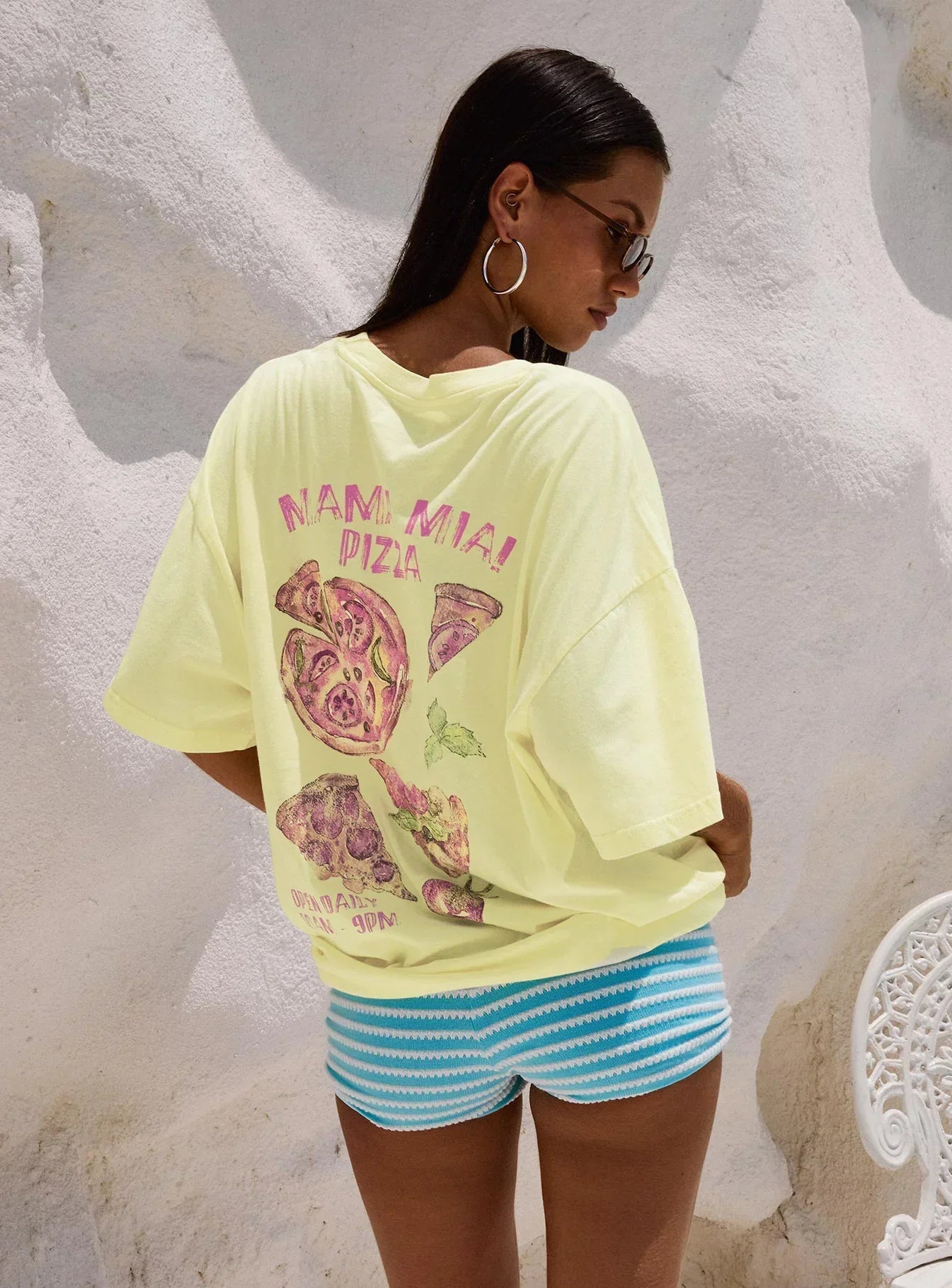 Made With Love Graphic Top Pastel Yellow