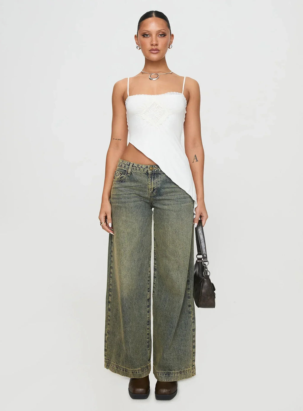 Amabella Asymmetric Top White