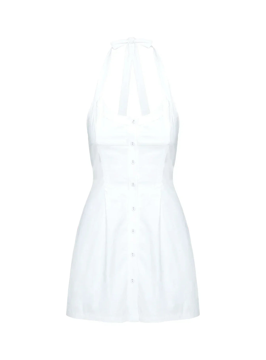 Mallorie Halter Mini Dress White