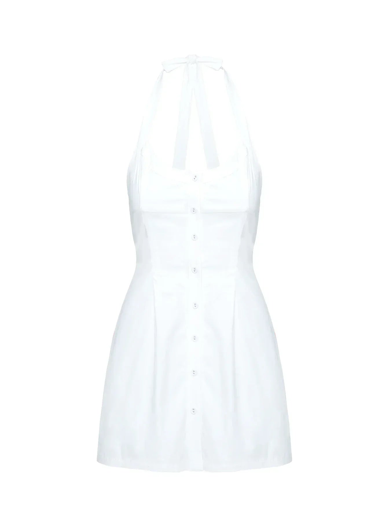 Mallorie Halter Mini Dress White