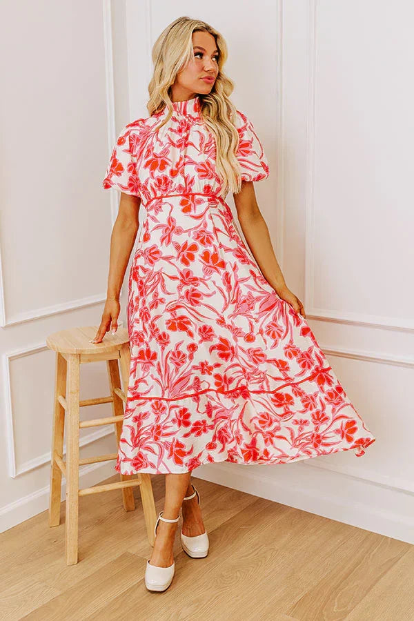 Vineyard Dreams Floral Midi