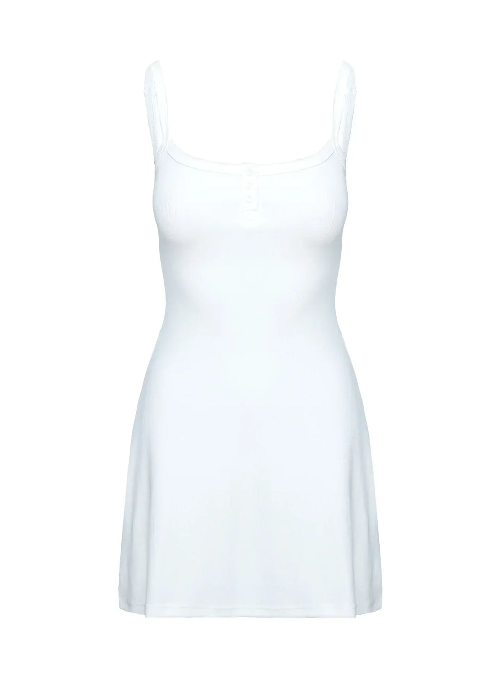 Baseline Rib Mini Dress White