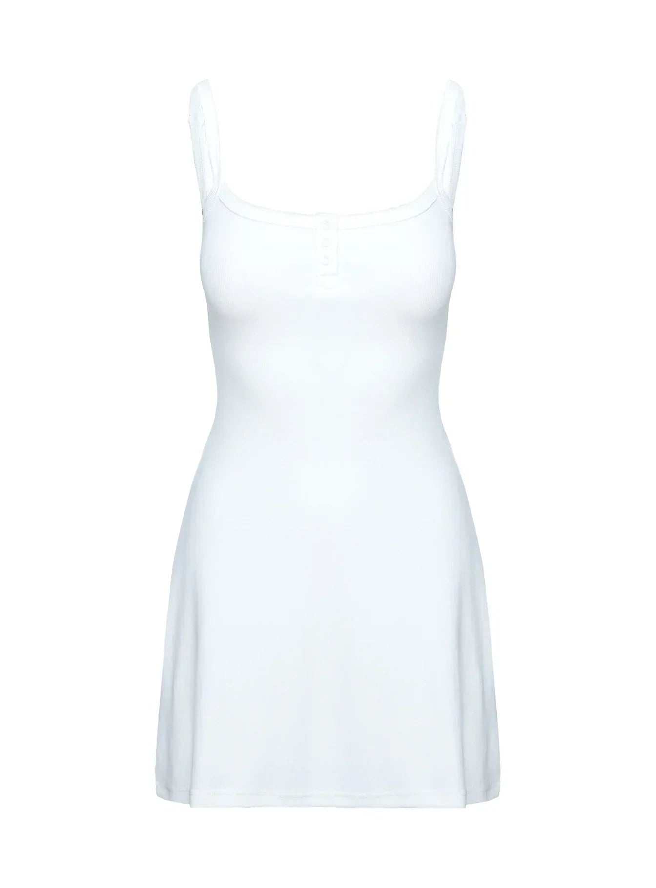 Baseline Rib Mini Dress White