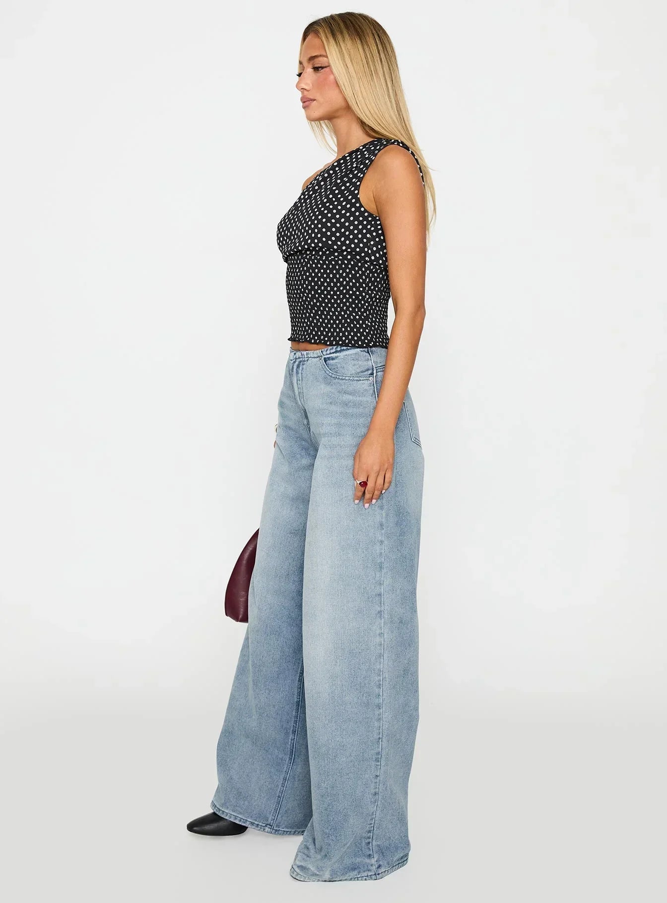 Bowe Wide Leg Jeans Blue