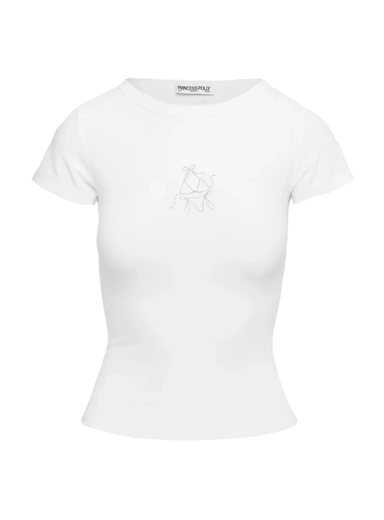 Summer Blues Graphic Top White