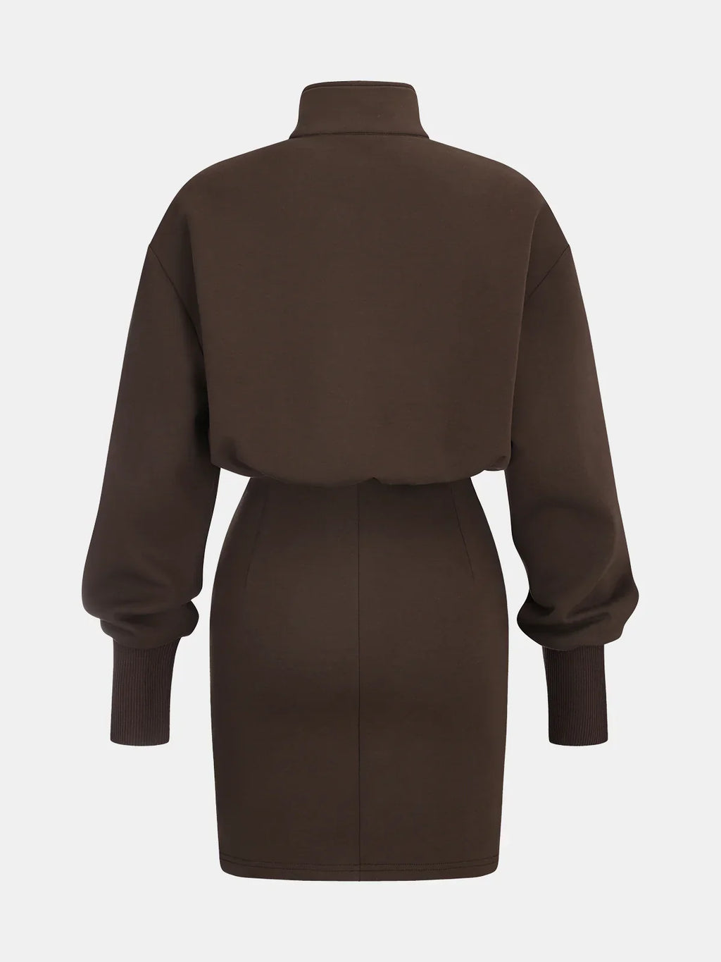 Half Zip Sweatshirt Mini Dress