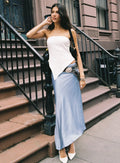 Resistance Asymmetrical Maxi Skirt Blue