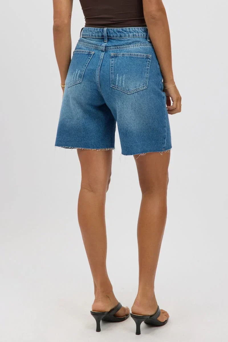 Denim Jorts Mid Rise