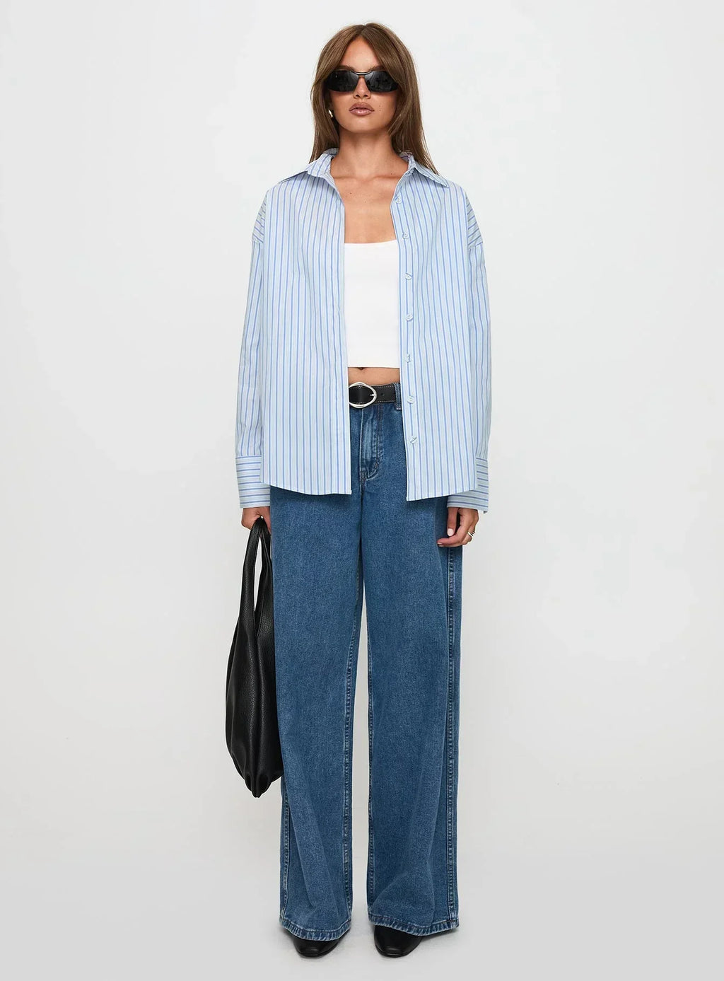 Mallin Shirt Blue / White Stripe