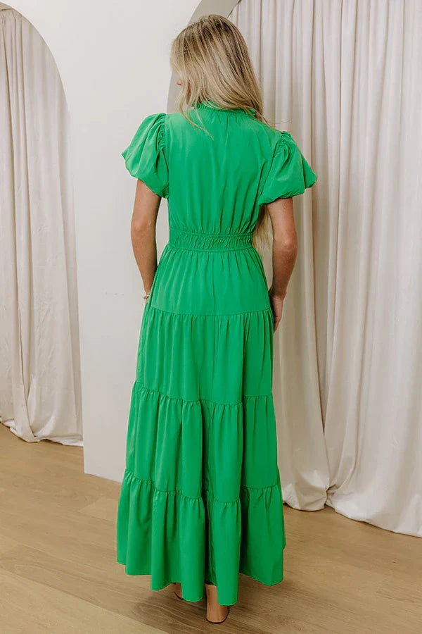 Simply Sweet Maxi Dress in Kelly Green