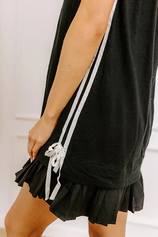 Central Park Stroll Mini Dress in Black