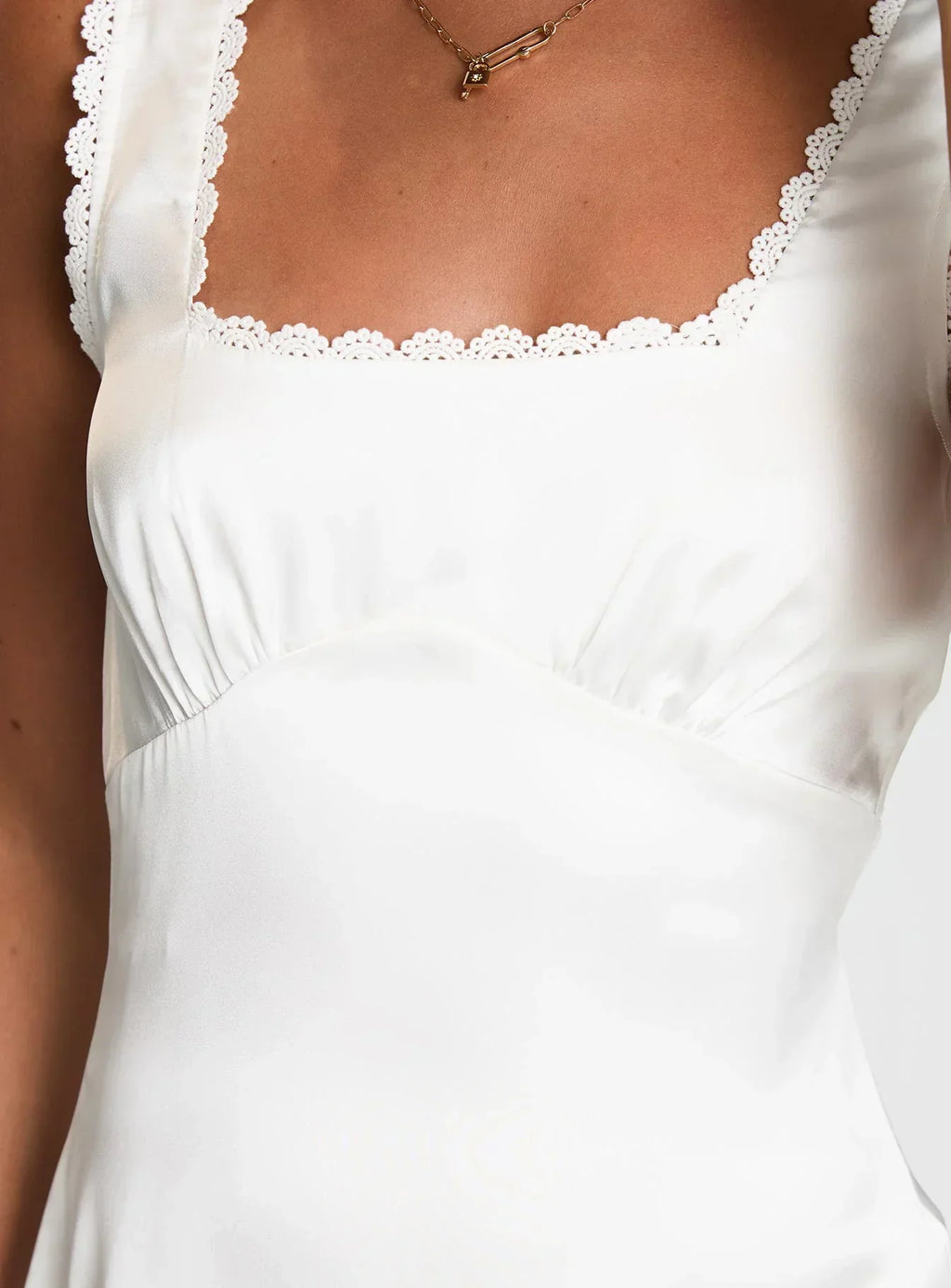 Dasha Satin Mini Dress White