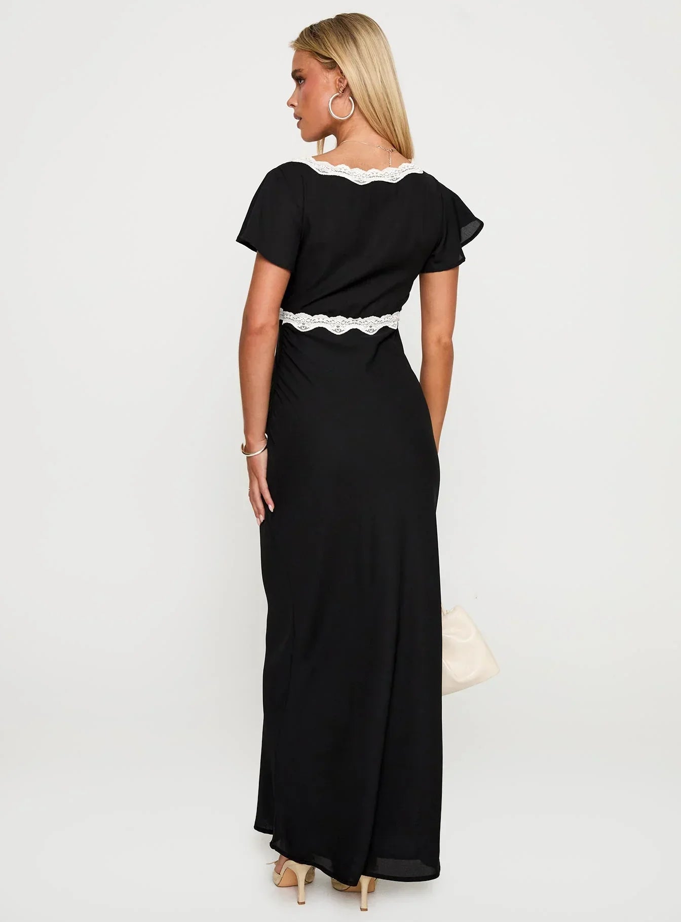 Barbarita Lace Maxi Dress Black