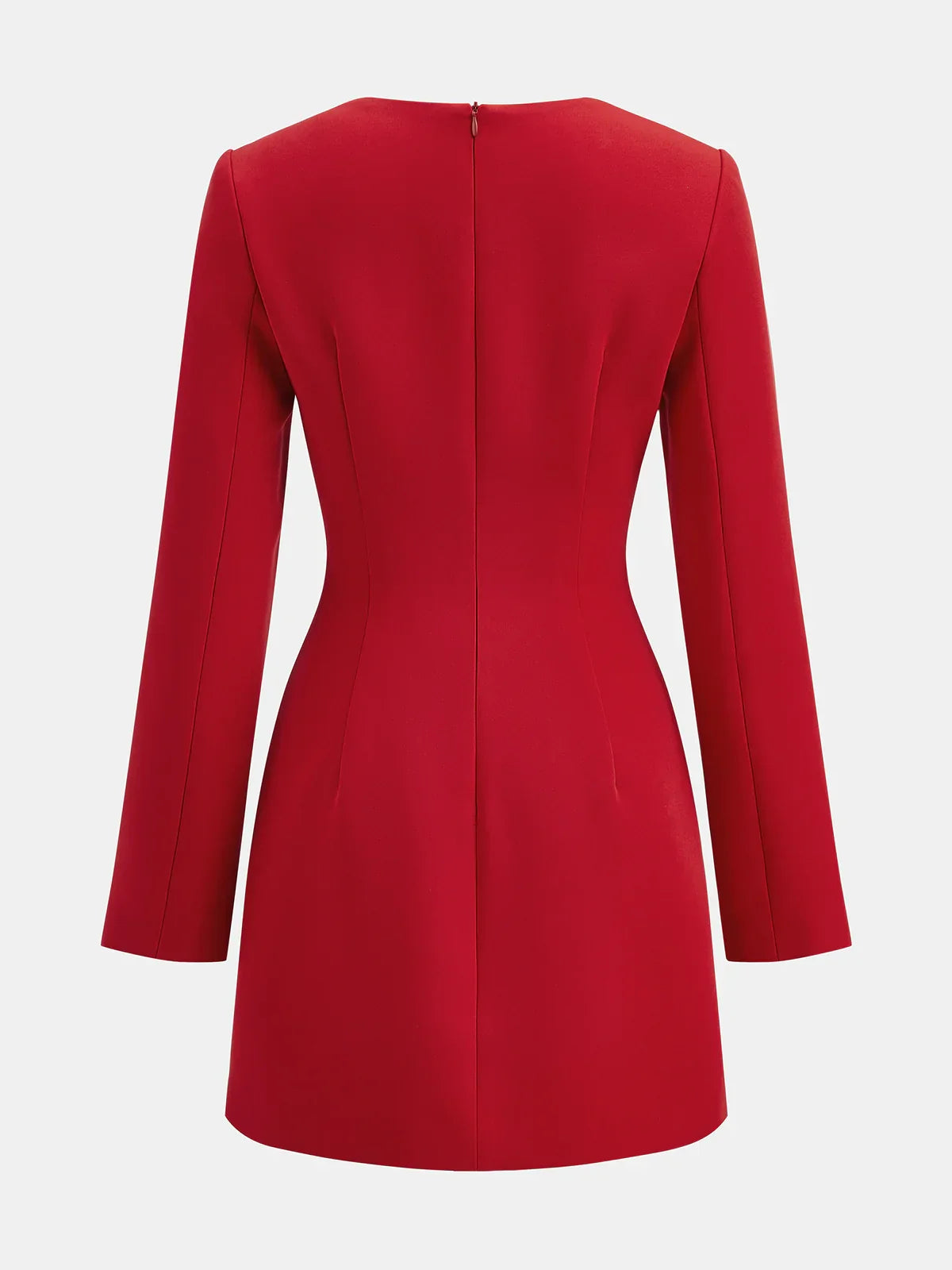 Square Neck Button Front Mini Dress