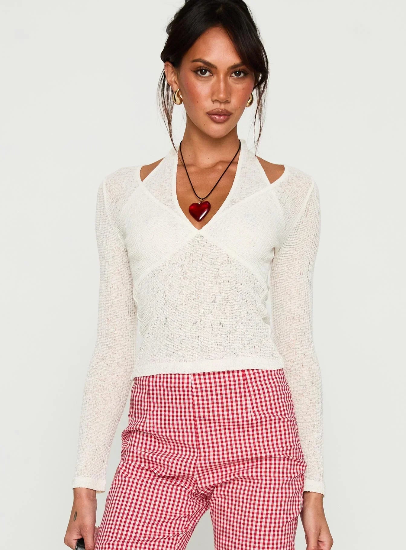 Levitating Long Sleeve Top White