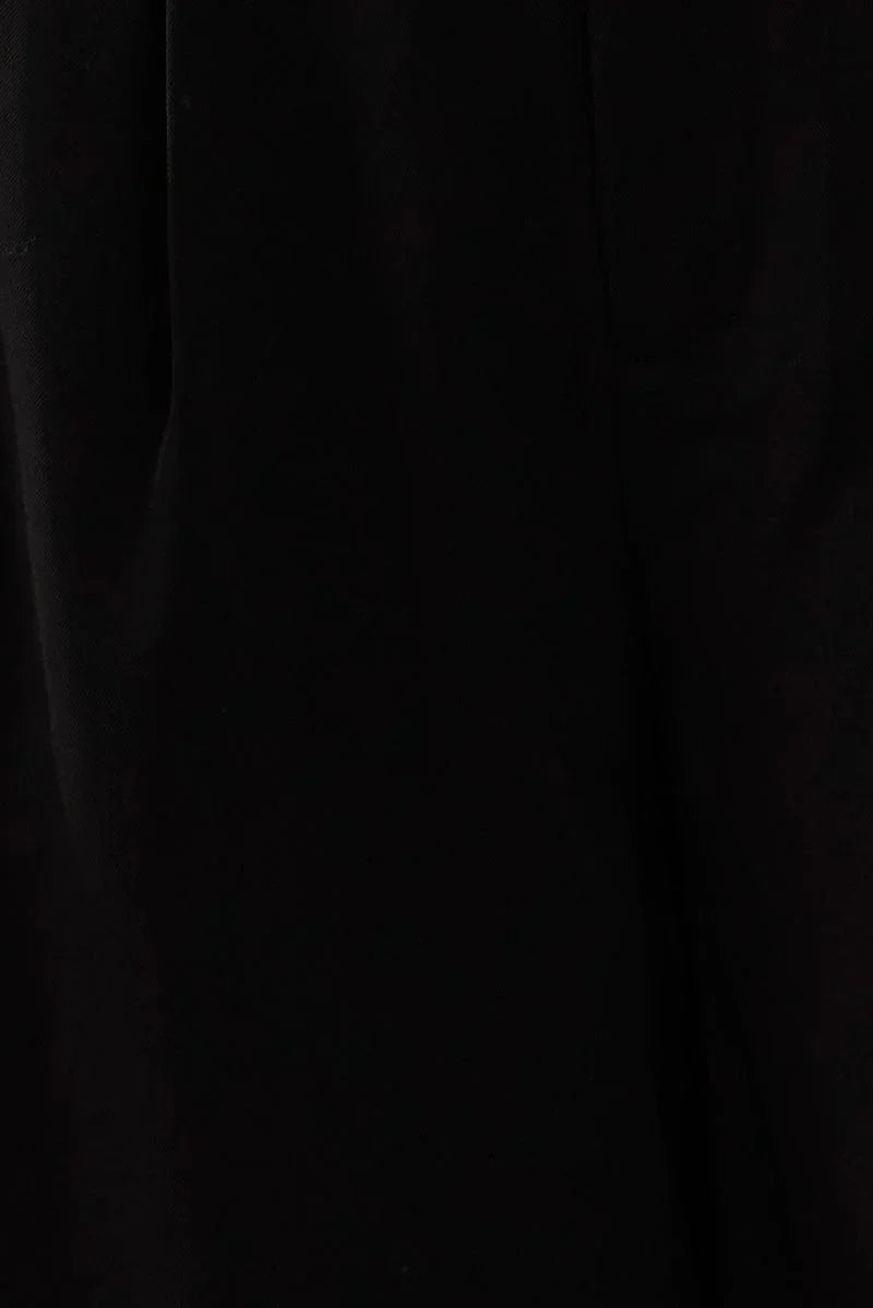 Black Tailored Pants Mid Rise