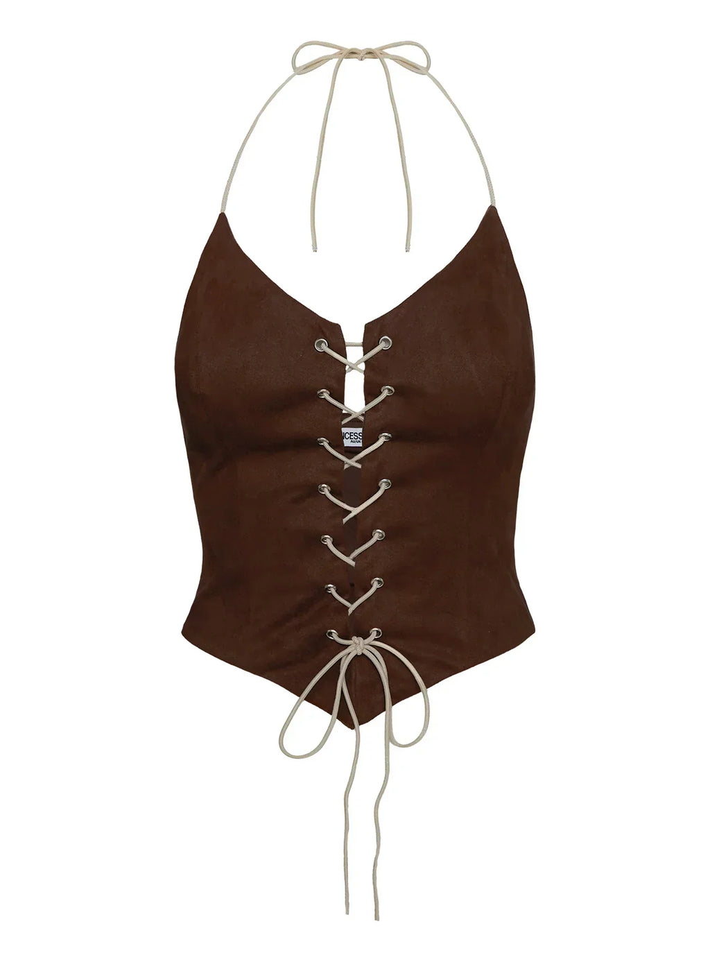 Dawn To Dusk Faux Suede Top Brown