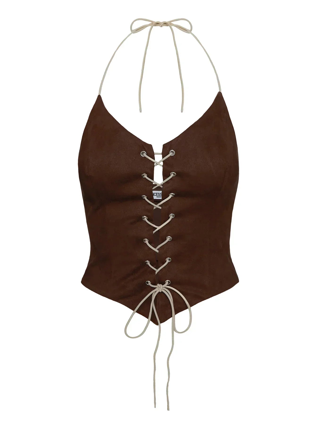 Dawn To Dusk Faux Suede Top Brown