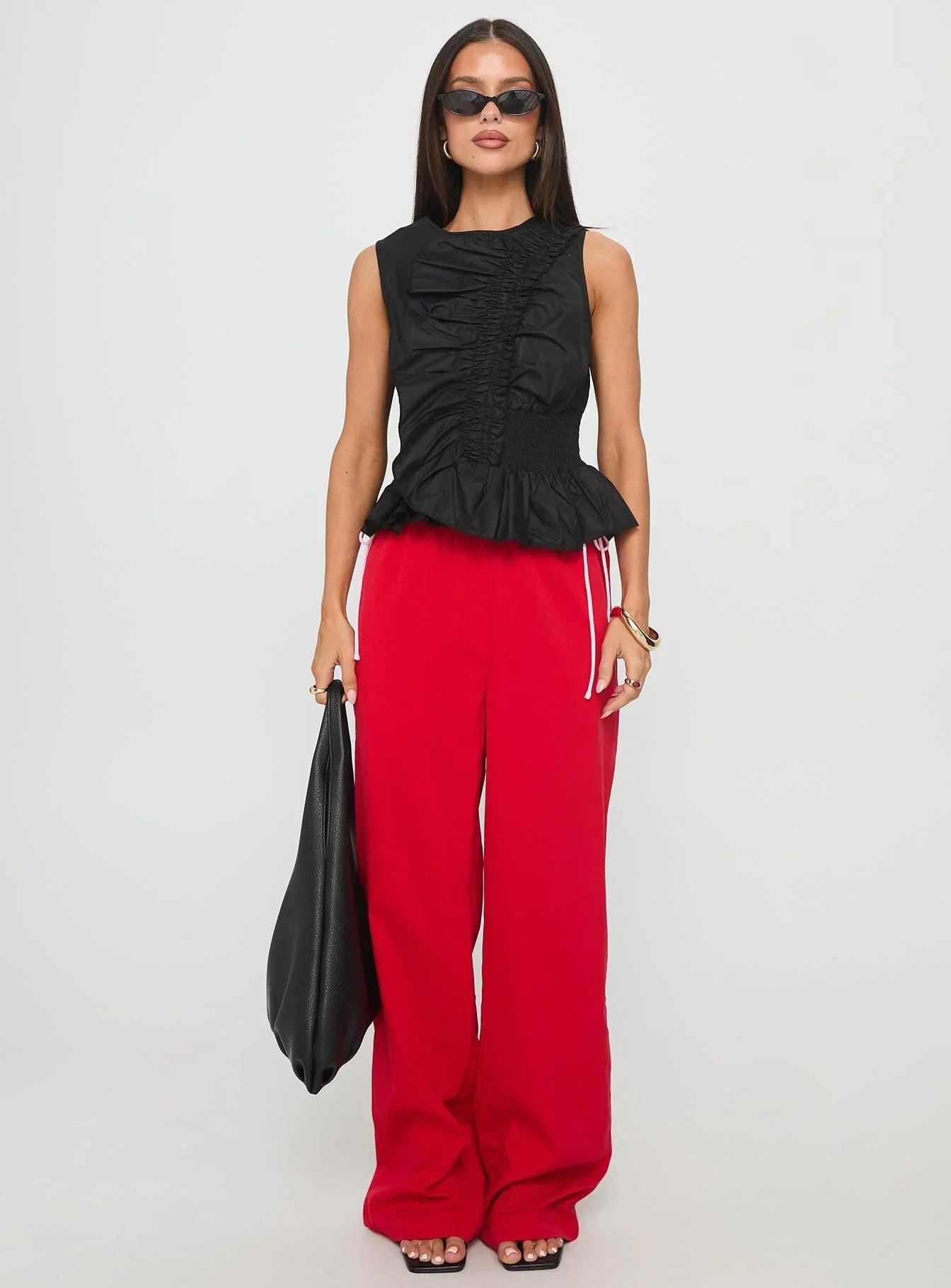 Sweet As Sugar Bow Pants Red / Pink