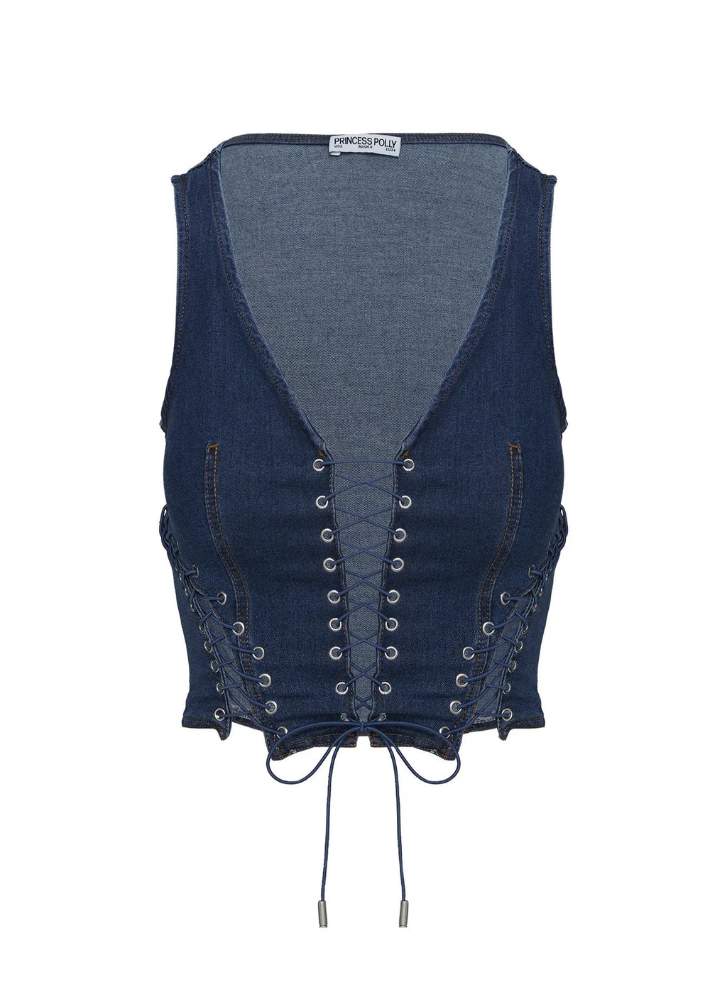 Edenette Top Mid Blue Wash