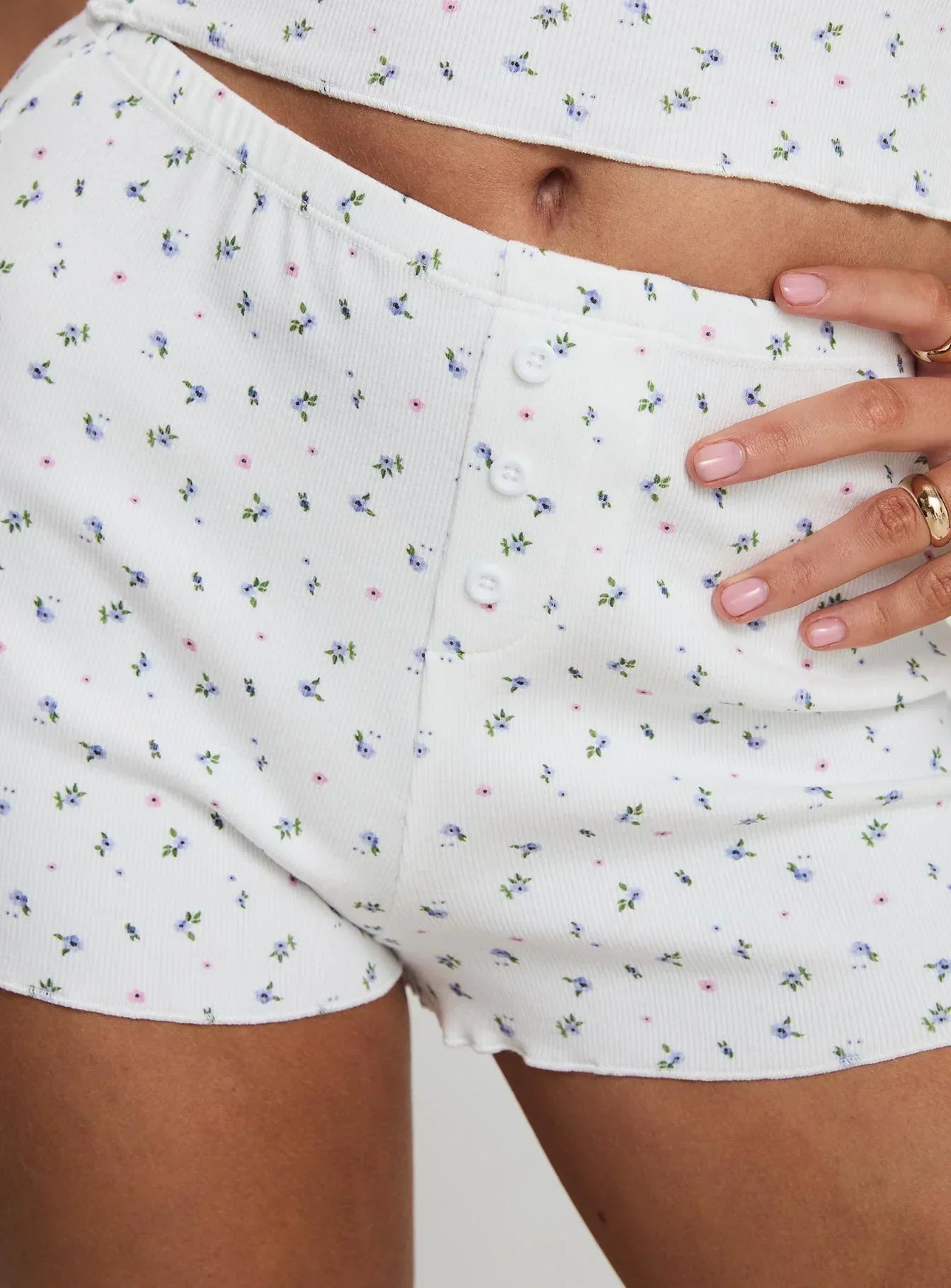 Take On Me Rib Short Floral
