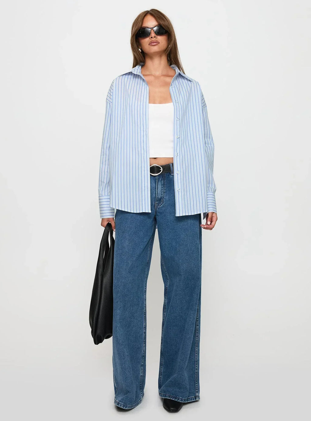 Mallin Shirt Blue / White Stripe