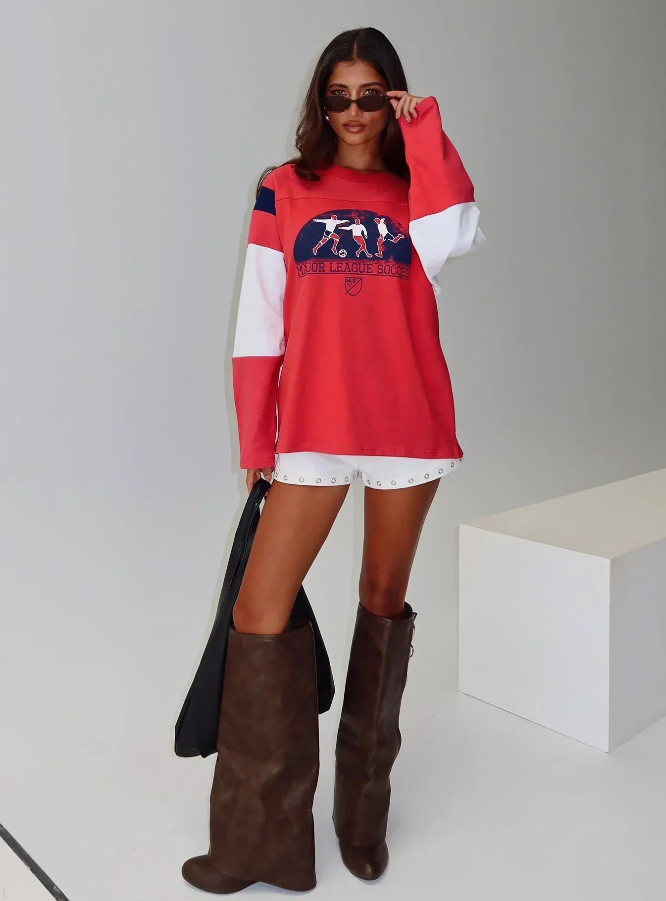 MLS 96 Retro Long Sleeve Top Red