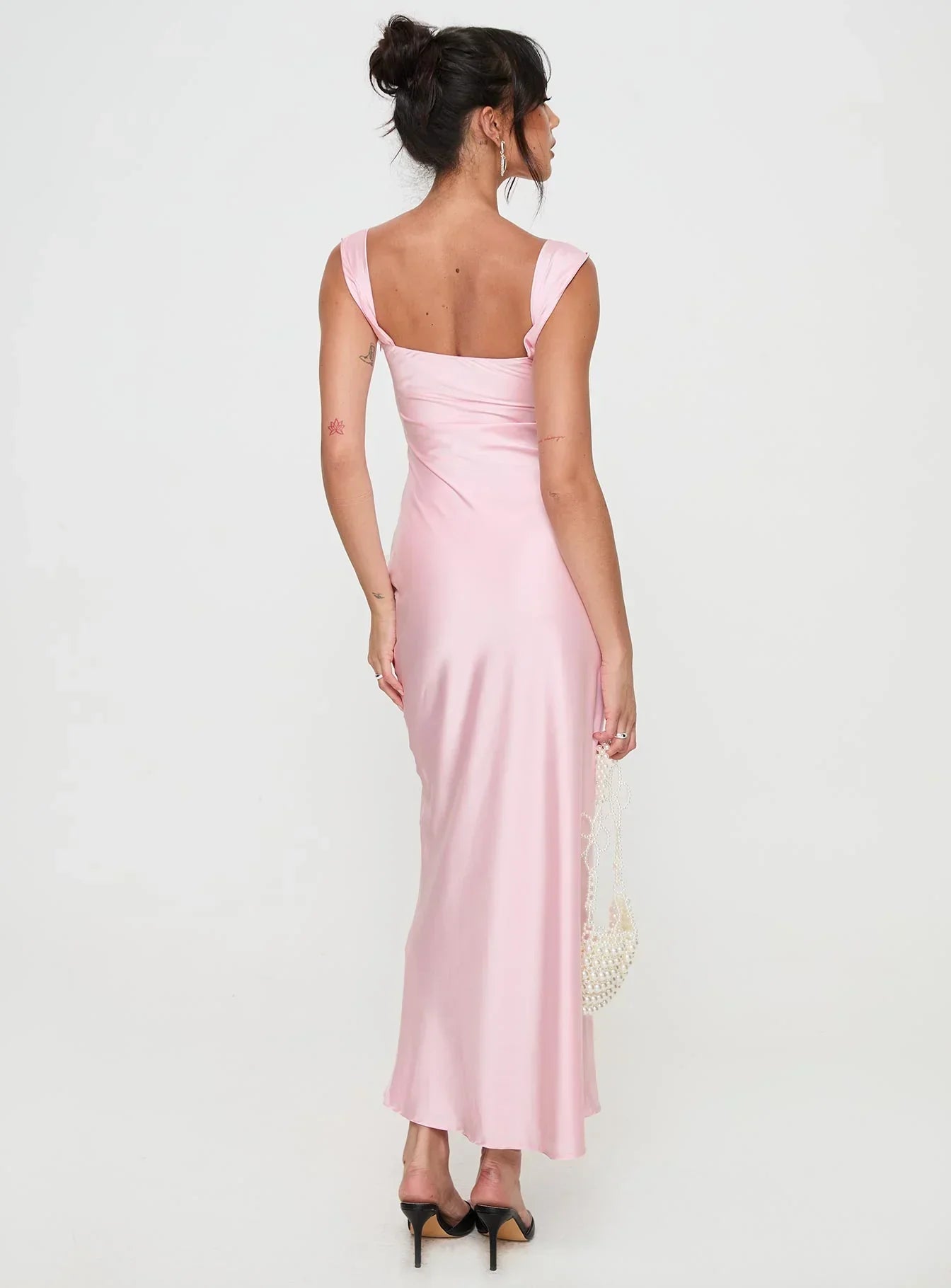 Azura Off The Shoulder Maxi Dress Pink