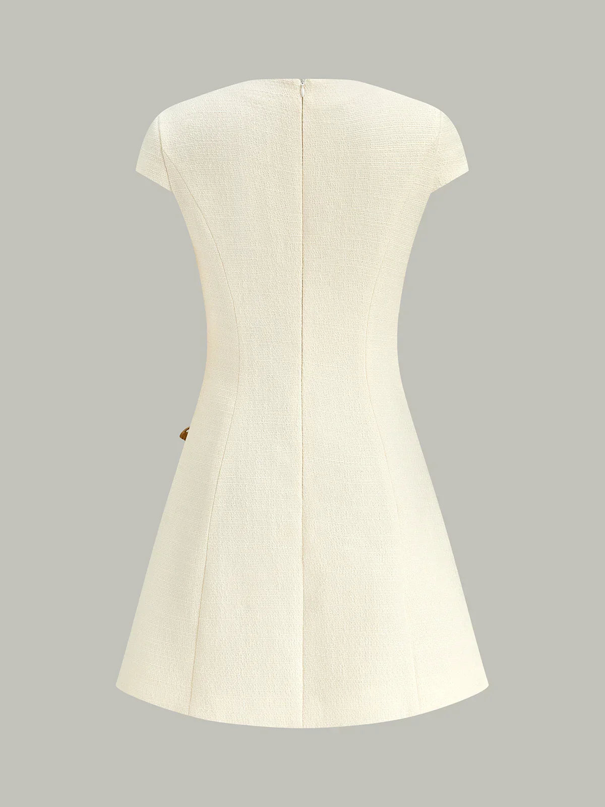 Butterfly Embellished Cap Sleeve Dress