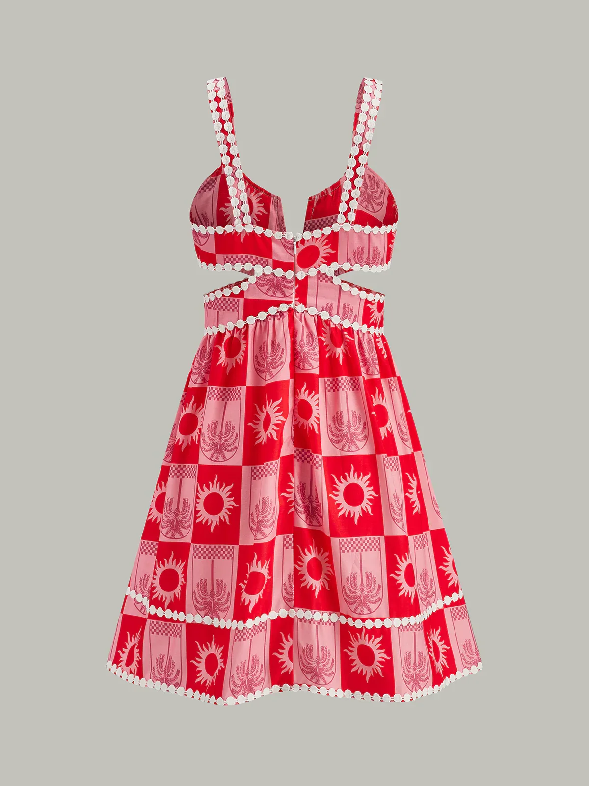 Cut-Out Detail Print Dress