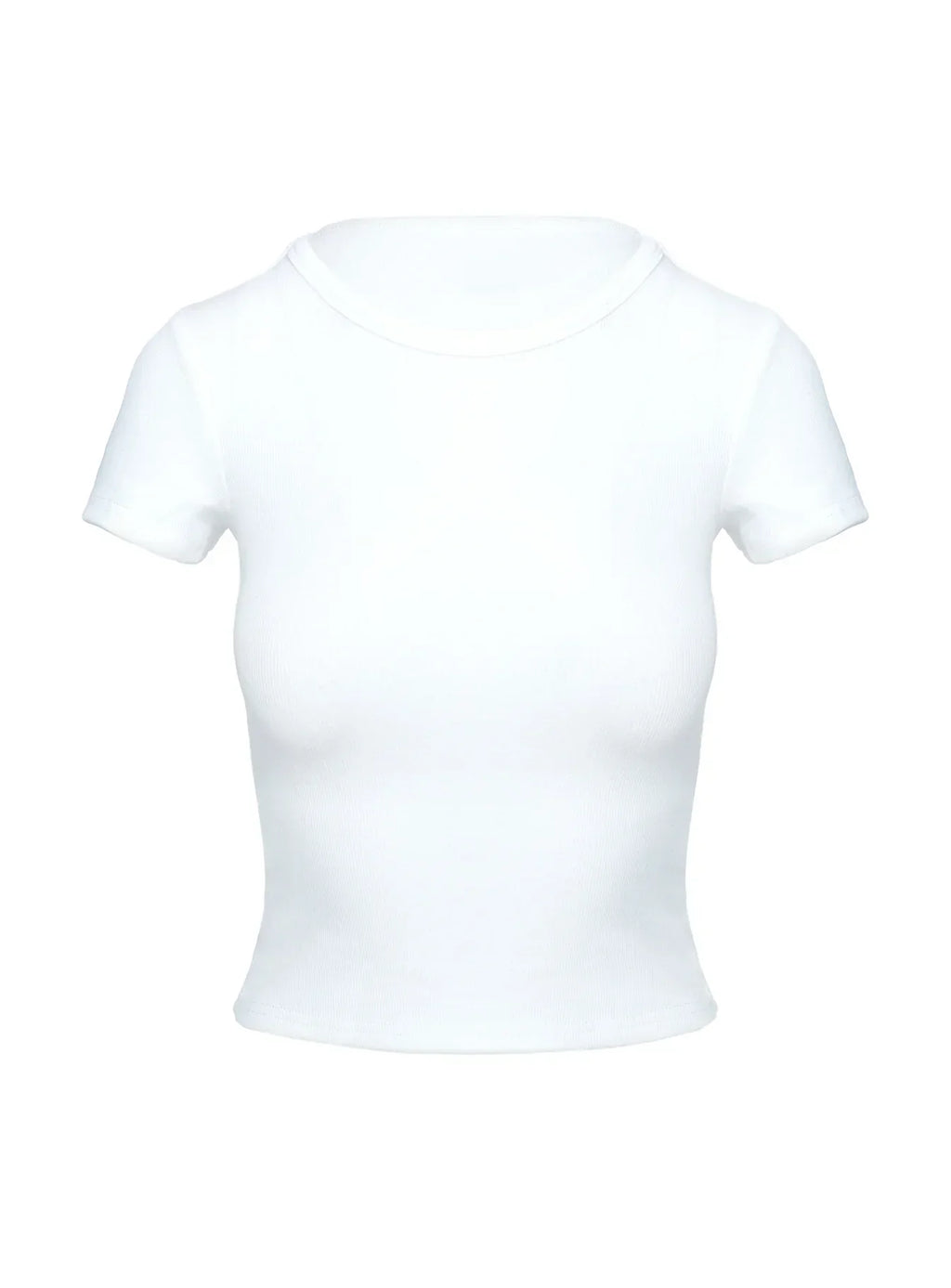 Baseline Scoop Rib Tee White