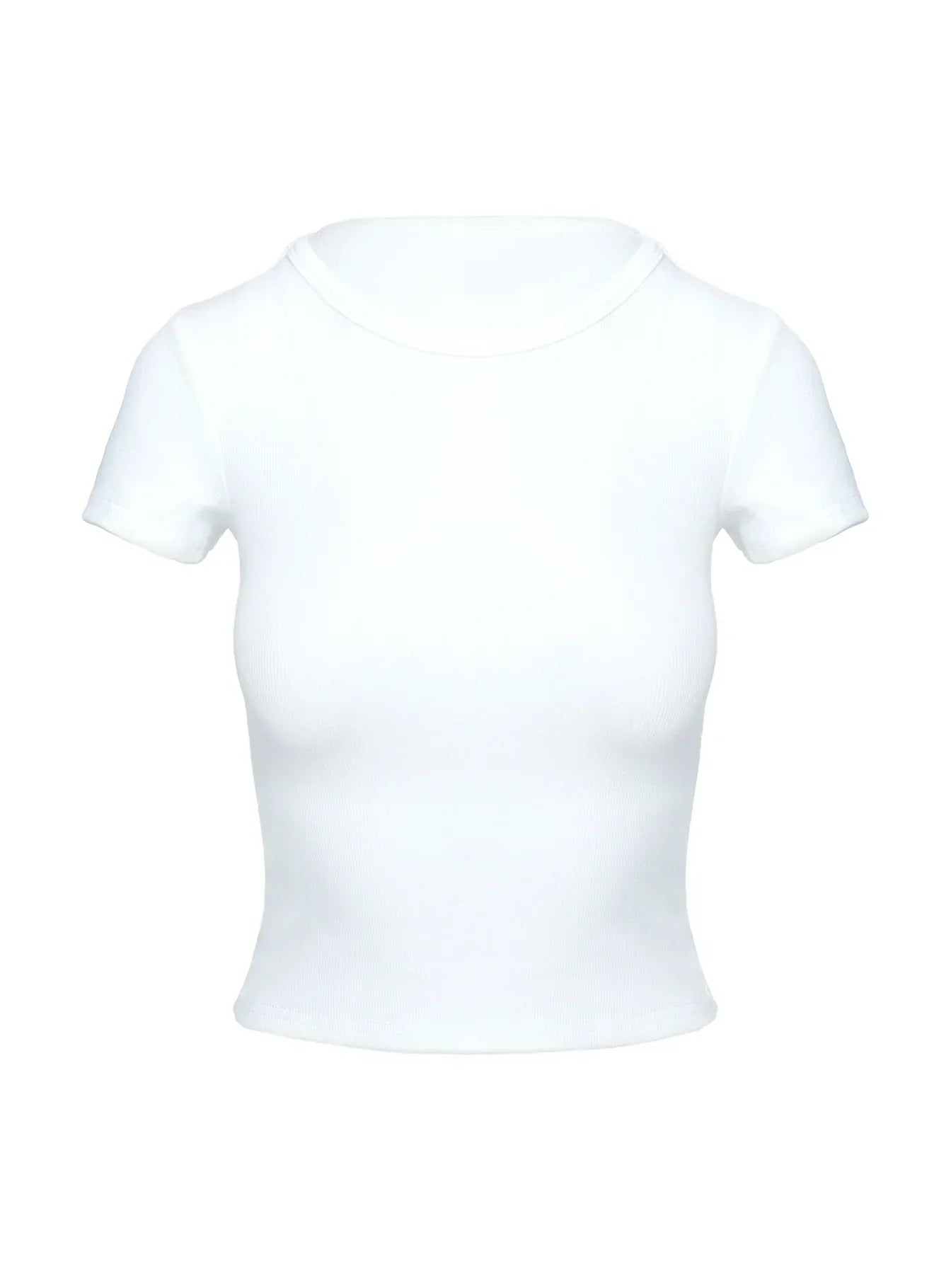 Baseline Scoop Rib Tee White