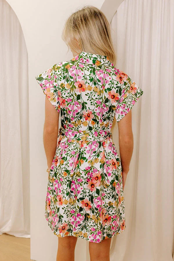 Garden Party Ready Button Down Mini Dress