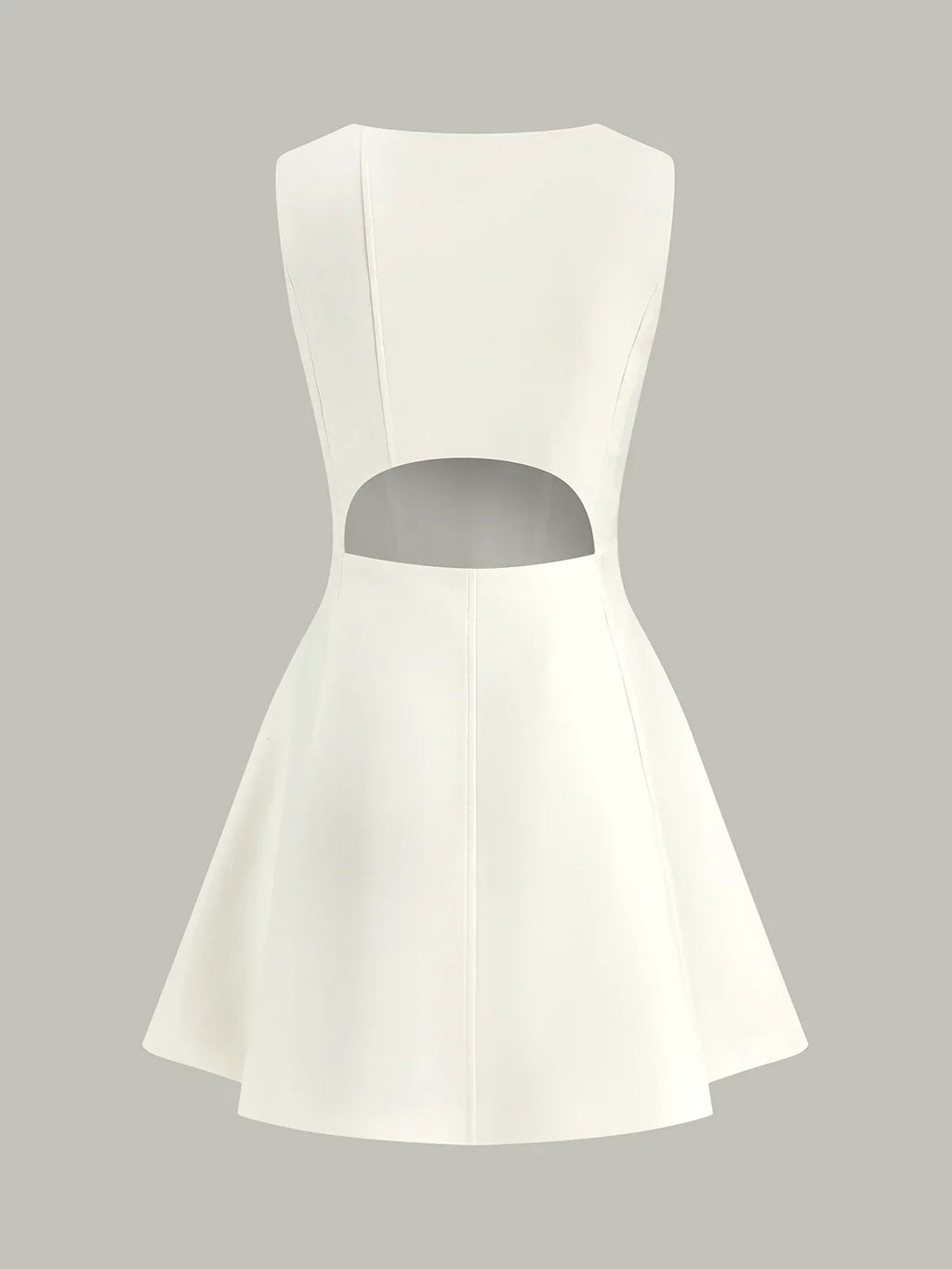 Asymmetric Neckline Flare Dress