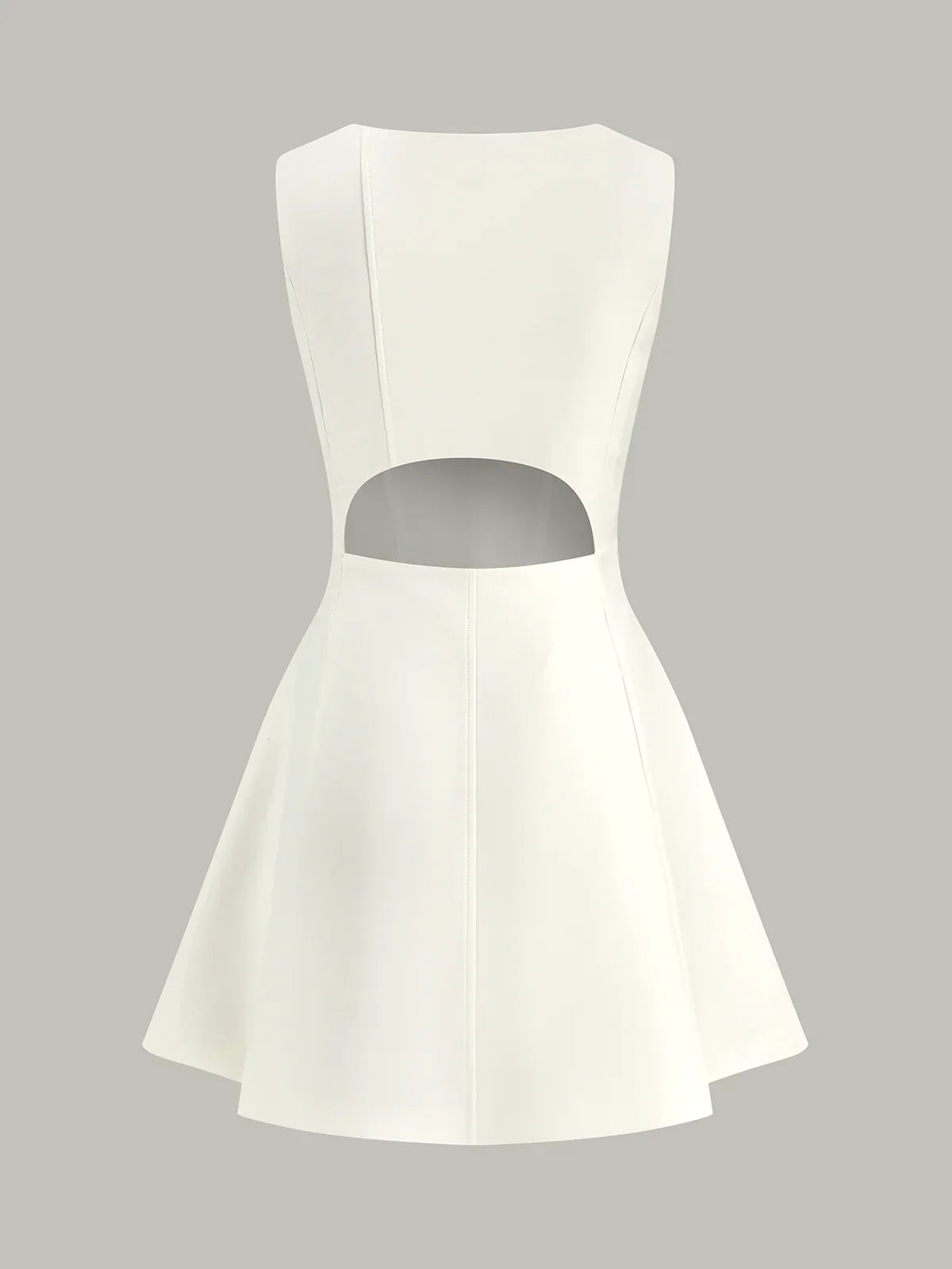 Asymmetric Neckline Flare Dress