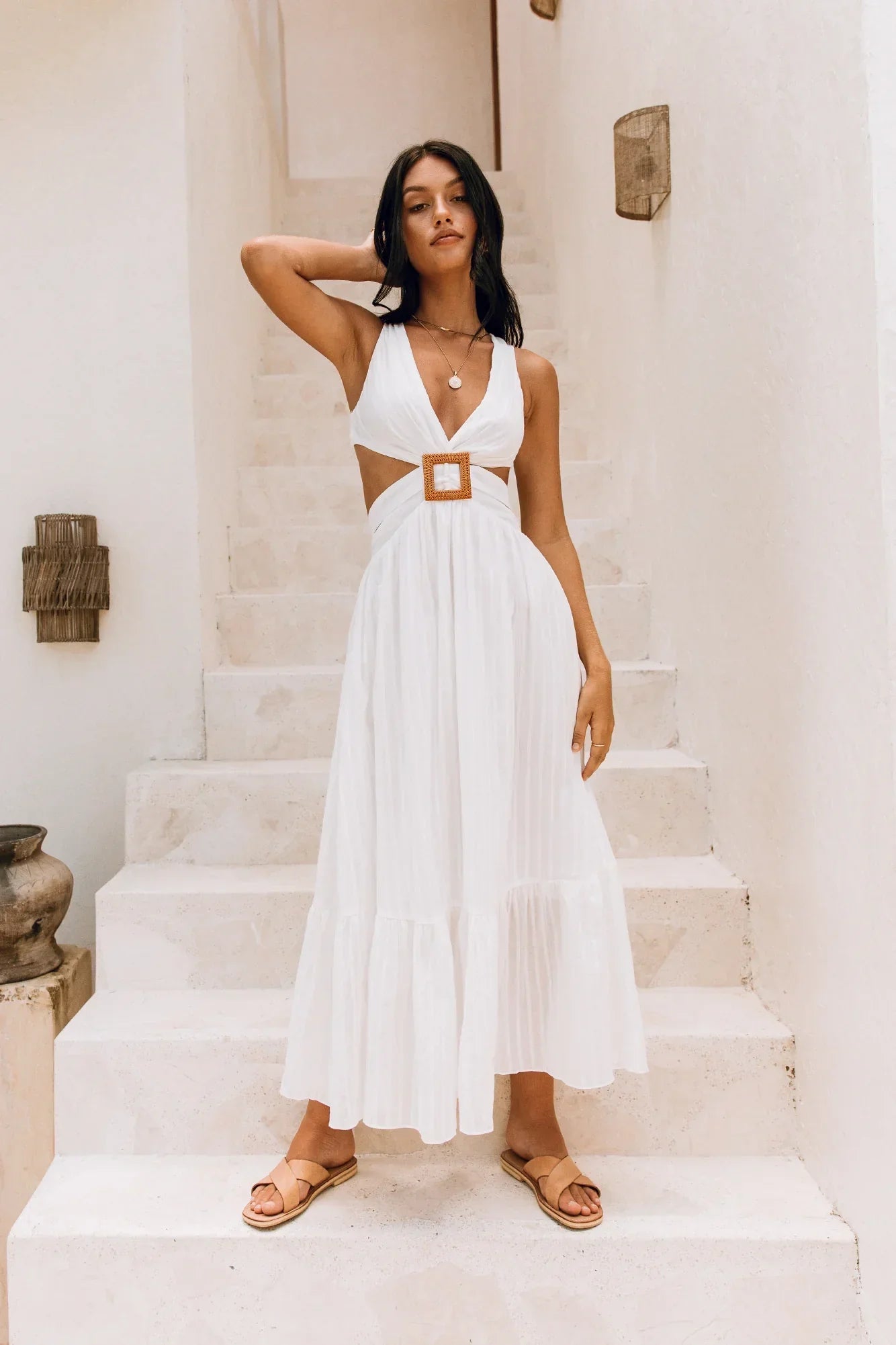 Speak Your Word Maxi Dress White