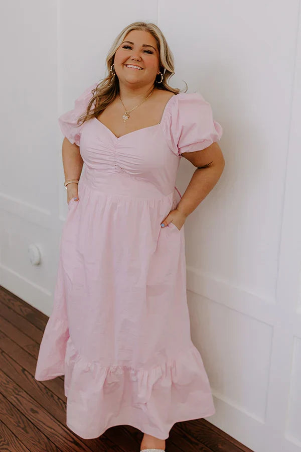 Sweet Serendipity Maxi Dress in Dusty Purple Curves