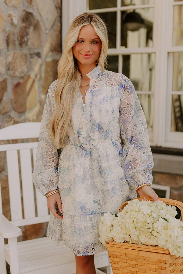 Sunday in St. Cloud Eyelet Mini Dress