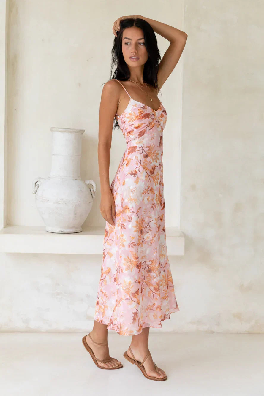 Bed Of Roses Maxi Dress Pink