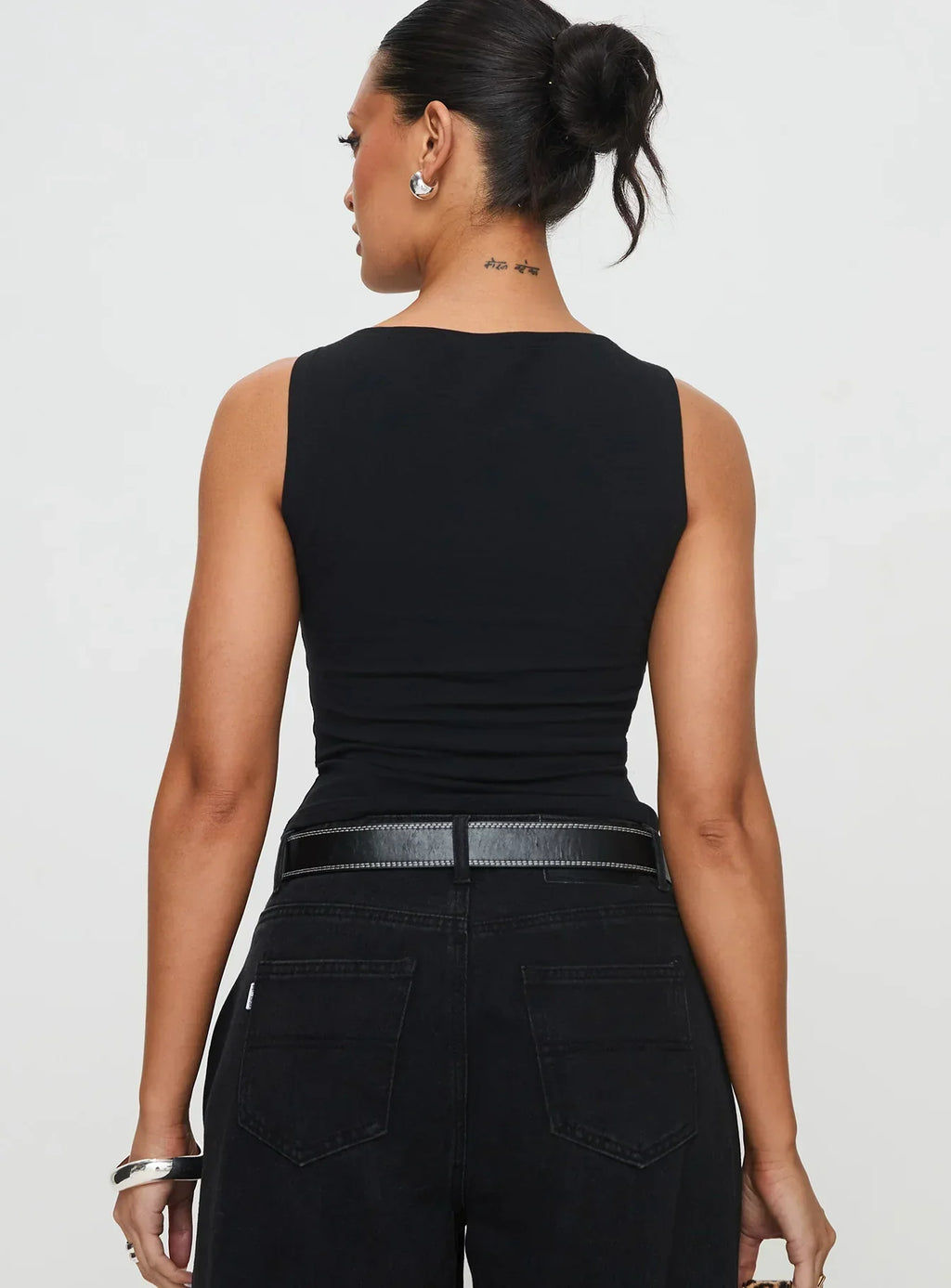 Bleeker High Neck Top Black