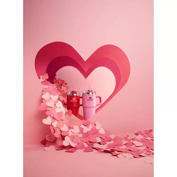 Stanley 20 oz Stainless Steel H2.0 Flowstate Quencher Tumbler with handle - Valentine's Day