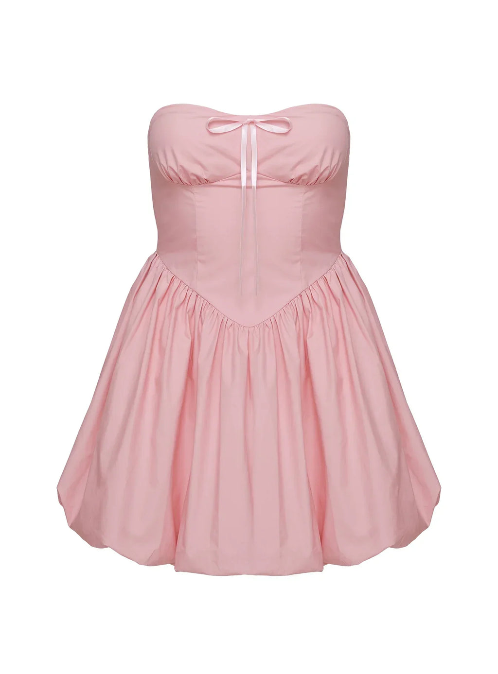 Melaina Bubble Hem Mini Dress Pink