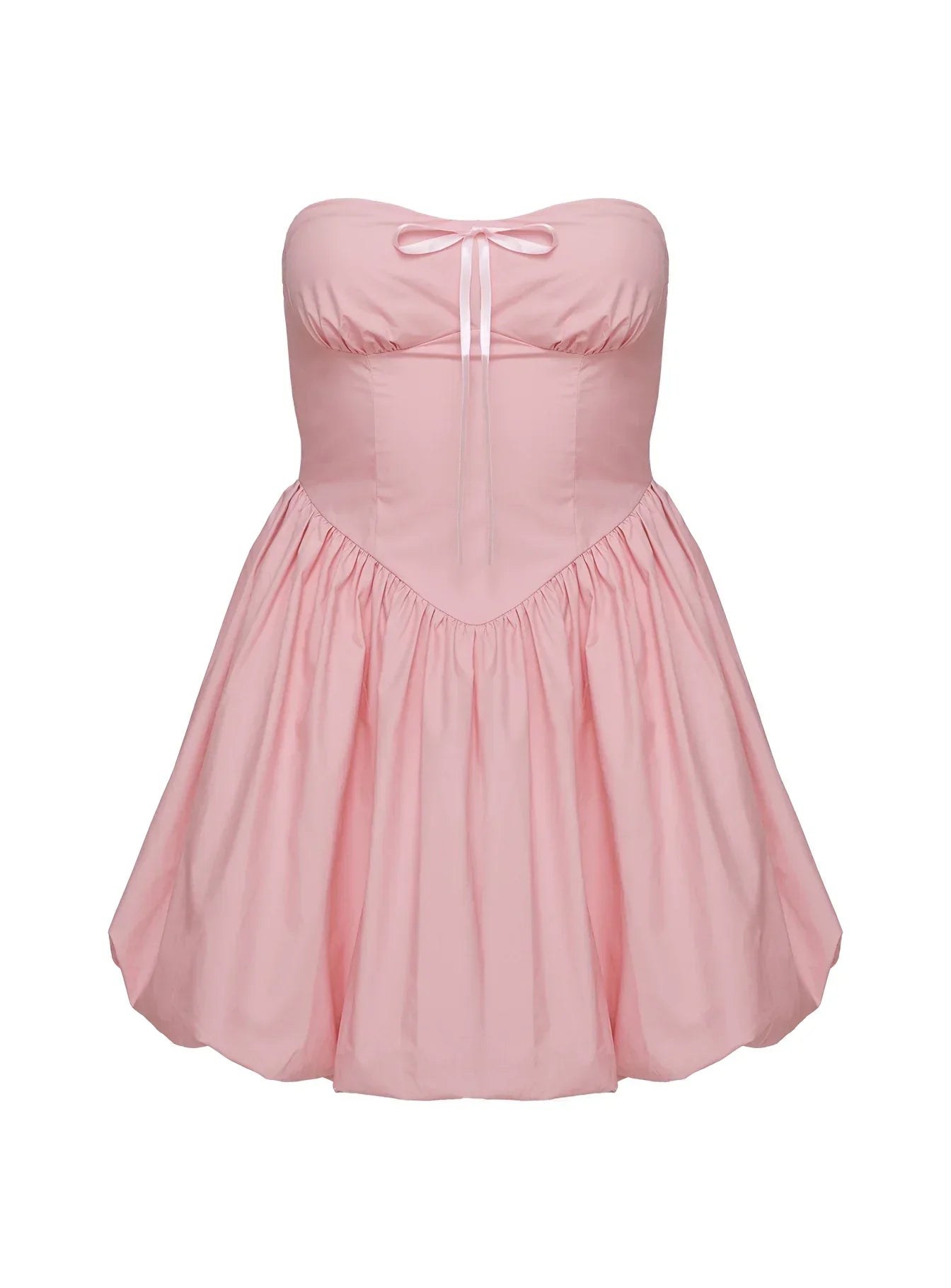 Melaina Bubble Hem Mini Dress Pink