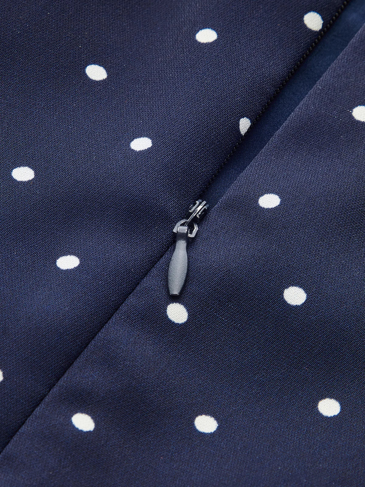 Keyhole Neckline Polka Dot Mini Dress