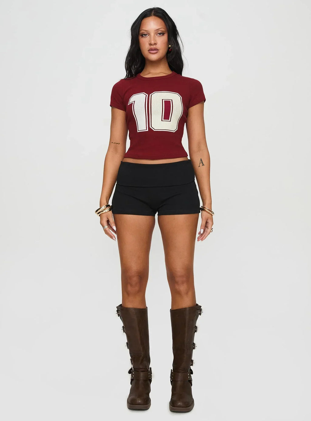 Baseline Low Rise Rib Shorts Black