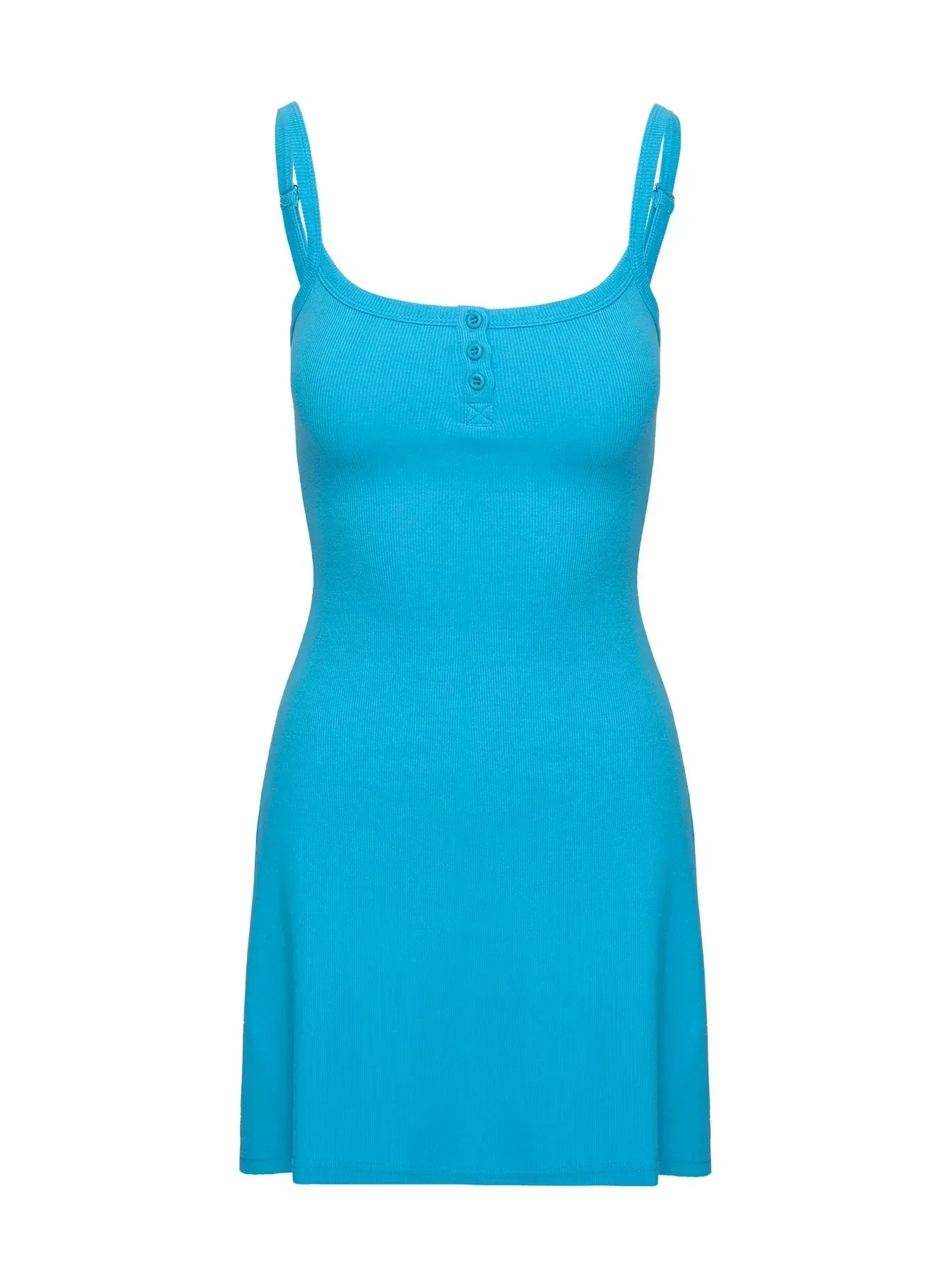 Baseline Rib Mini Dress Blue