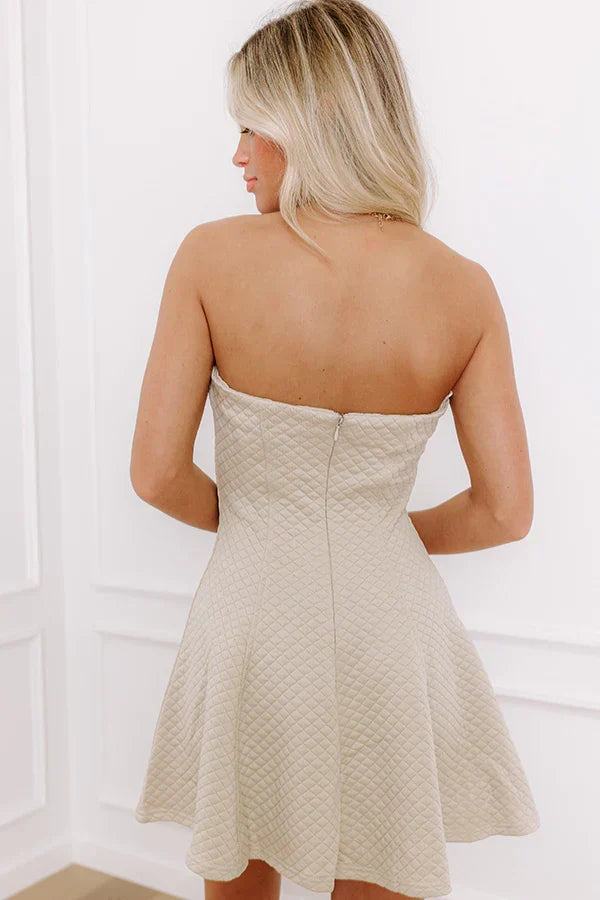 Espresso Martini Quilted Mini Dress