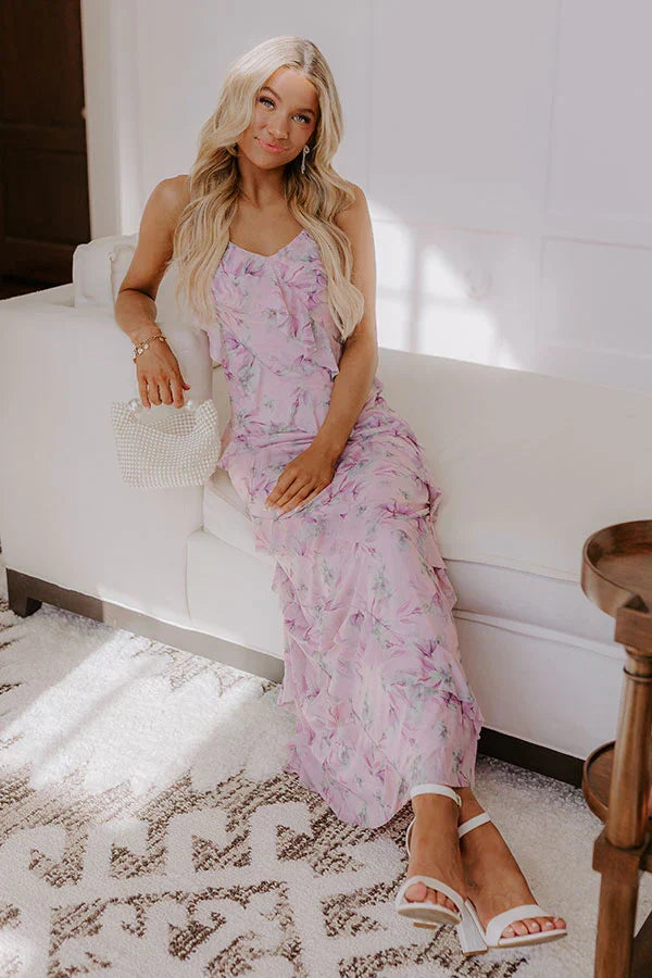 Romance In Florence Floral Maxi Dress